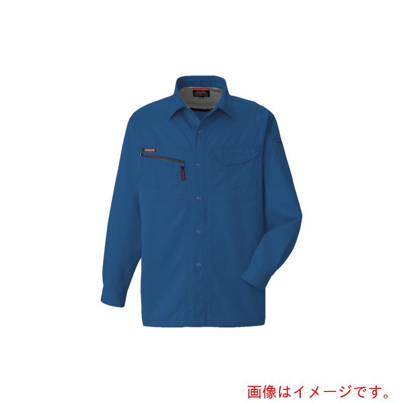 コーコス信岡（co-cos）　長袖シャツＡ－１７６８　６Ｄアズーリ　５Ｌ　【品番：A-1768-6-5L】