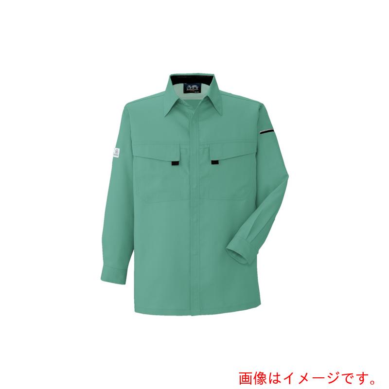 コーコス信岡（co-cos）　長袖シャツＡ－３３６８　９　グリーン　４Ｌ　【品番：A-3368-9-4L】