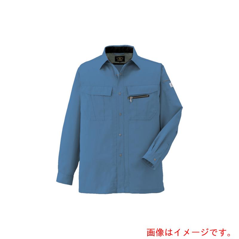 コーコス信岡（co-cos）　長袖シャツＡ－４４５８　６　Ｃブルー　Ｍ　【品番：A-4458-6-M】