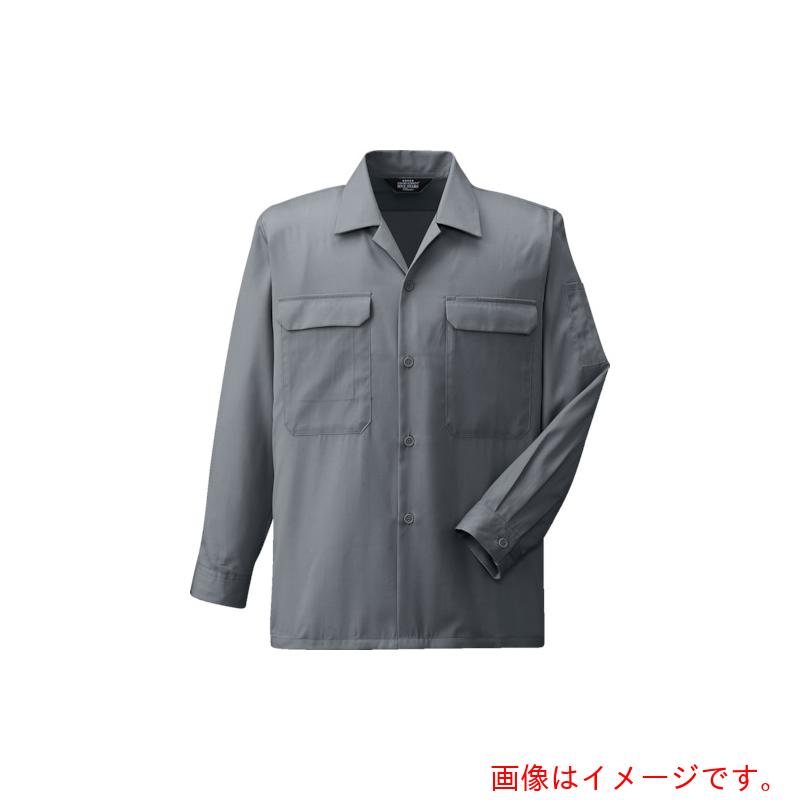 コーコス信岡（co-cos）　開襟長袖シャツＡ－６６５８　３　グレー　ＳＳ　【品番：A-6658-3-SS】