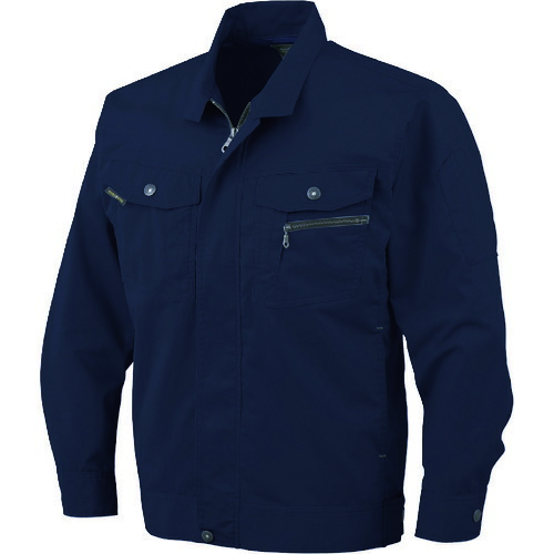 コーコス信岡（co-cos）　立体カット長袖ブルゾン　１ネイビー　Ｌ　【品番：AS-931-1-L】