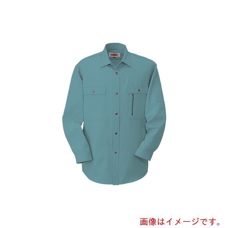 コーコス信岡（co-cos）　長袖シャツＨ－１１９８　９　グリーン　５Ｌ　【品番：H-1198-9-5L】