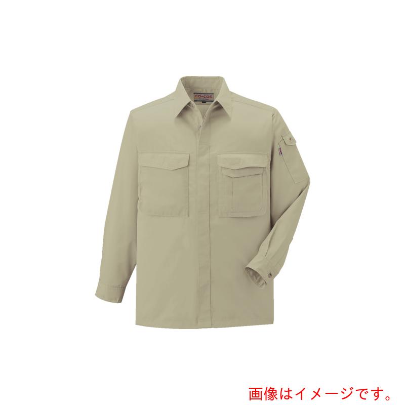 コーコス信岡（co-cos）　長袖シャツＪ－５６８　１９ＭグリーンＳＳ　【品番：J-568-19-SS】