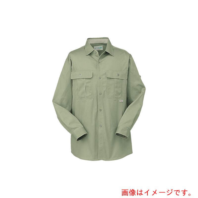 コーコス信岡（co-cos）　長袖シャツＰ－３８８　１９Ｍグリーン５Ｌ　【品番：P-388-19-5L】