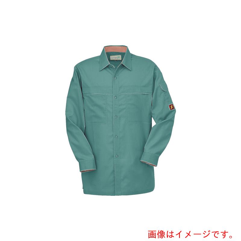 コーコス信岡（co-cos）　半袖ブルゾンＰ－５５８０　９　グリーン　Ｌ　【品番：P-5580-9-L】
