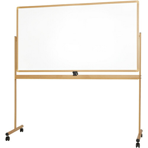 コマイ（COMAI）　両面ホワイトボード　木目調アルミ枠回転式　Ｗ１８９５ｍｍ　Ｈ１８００ｍｍ　【品番：RBBNW-36SSWW】
