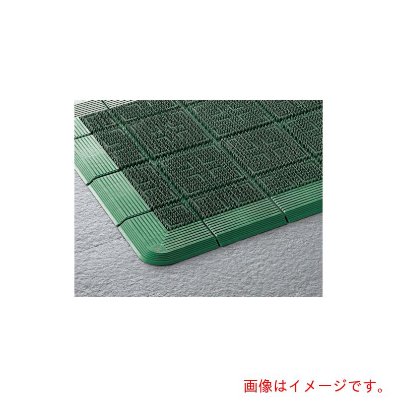 【別途貨物輸送あり】山崎工業（CONDOR） エバック 室外用引っ敷き クロスハードマット ＃１８ ９００粍×１８００粍 緑 【品番：F-112-18-G】
