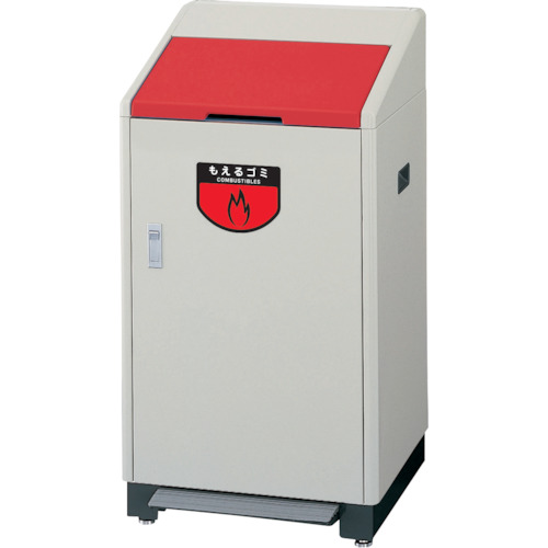 【別途送料あり】山崎産業（CONDOR）　リサイクルボックス　ＲＢ－Ｋ５００　足踏式　レッド　【品番：YW-80L-ID-R】