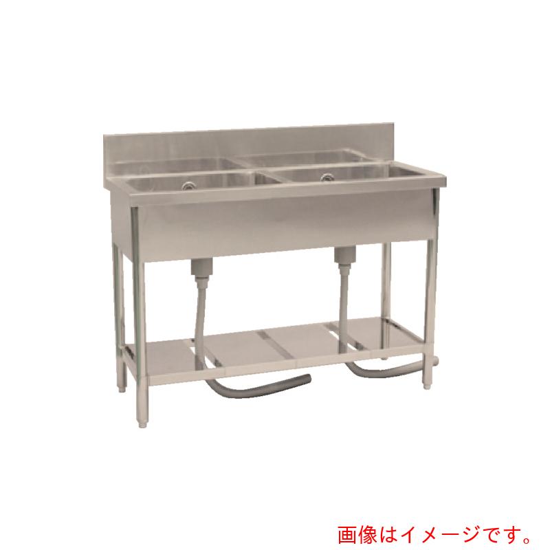 【別途送料あり】クラフトワーク ステンレス(SUS304)二槽シンク 2S−127 5−20−21 W1200×D750×H850 【品番:5-1-519】|住設プロ 店