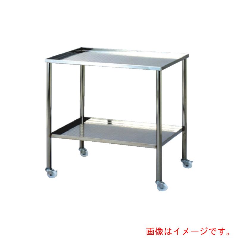 手工芸品細工物 ステンレス鋼（ＳＵＳ３０４）パンチングワゴン 上下皿型 ５０パリア犬導電キャスター付き添い人 Ｗ６００×Ｄ４５０×Ｈ８００ 【品番：5-1-676】