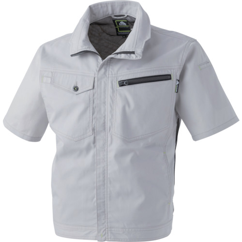 CUC　ＣＨＵＳＡＮ　ドビーストレッチＴ／Ｃ　メッシュ半袖ブルゾン　アッシュ・グレー　６Ｌ　【品番：2907-818-6L】