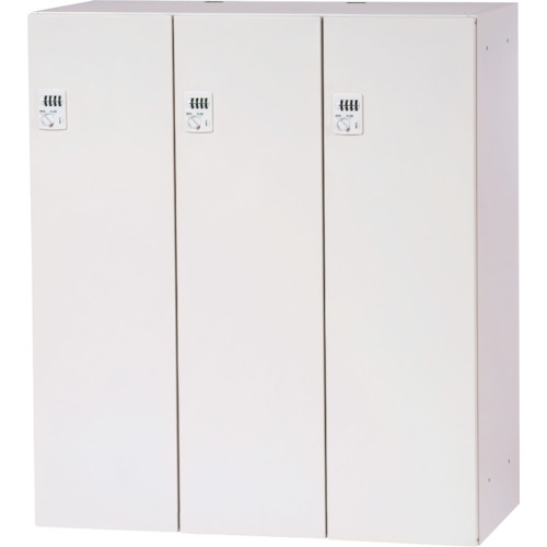 【別途送料あり】ダイシン工業（DAISHIN）　パーソナルロッカー３人用ホワイト色プッシュ錠仕様　【品番：L945-113PLP-W】