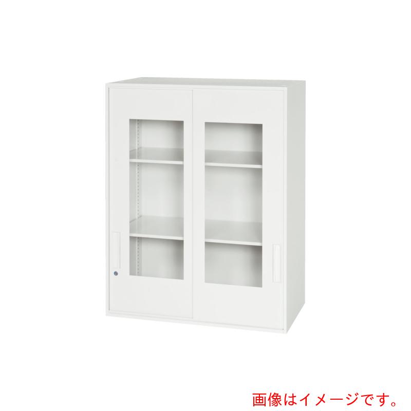【別途送料あり】ダイシン工業（DAISHIN）　壁面収納庫　窓付き引戸型　上置き専用Ｗ８００　ホワイト　【品番：V840-10SG】