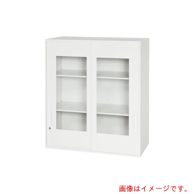 【別途送料あり】ダイシン工業（DAISHIN）　壁面収納庫　窓付き引戸型　上置き専用Ｄ５００　ホワイト　【品番：V950-10SG】