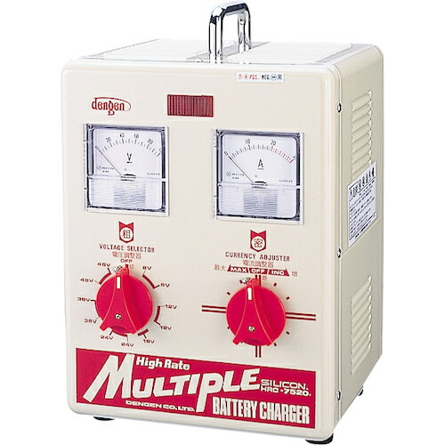 デンゲン（DENGEN）　多連結充電器　６Ｖ～４８Ｖ　【品番：HRC-7520】