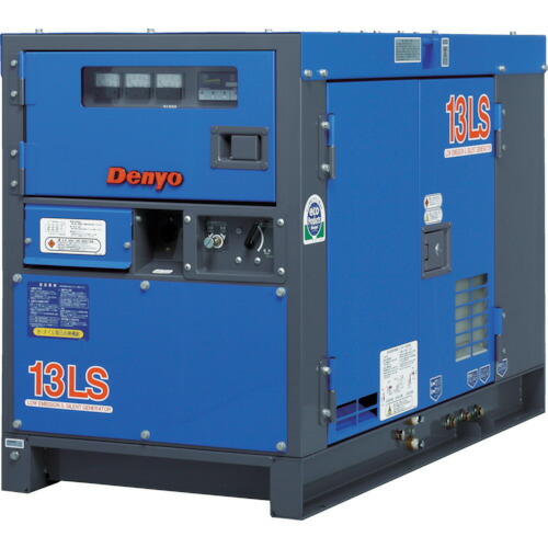 【別途送料あり】デンヨー（Denyo）　防音型ディーゼルエンジン発電機　１０．５／１３ｋＶＡ（５０／６０Ｈｚ）　【品番：DCA-13LSK】