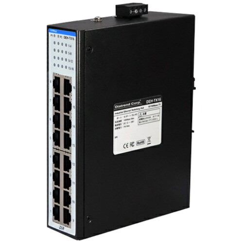 ダイヤトレンド　産業用イーサネットスイッチングハブ　１００Ｂａｓｅ－ＴＸタイプ　【品番：DEH-TX16】