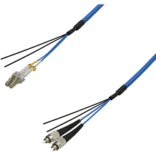 ダイヤトレンド　マルチモード光ファイバーケーブル（ＬＣ－ＦＣ）２芯＜屋内用（補強）＞１０ｍ　【品番：DFC-MMDLCFC-RMT21(10M)】