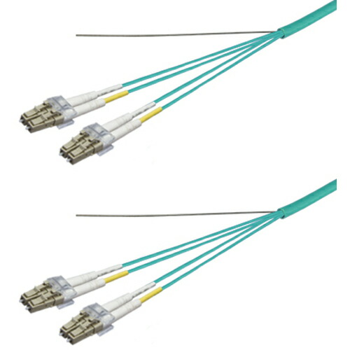 ダイヤトレンド　ＯＭ３マルチモード光ファイバーケーブル（ＬＣ－ＬＣ）４芯＜屋内用（補強）＞４ｍ　【品番：DFC-MM(OM3)DLCDLC-RMT41(4M)】