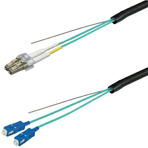 ダイヤトレンド　ＯＭ３マルチモード光ファイバーケーブル（ＬＣ－ＳＣ）２芯＜屋外用（補強）ＬＡＰシース＞６ｍ　【品番：DFC-MM(OM3)DLCSC-FDL21(6M)】