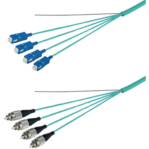 ダイヤトレンド　ＯＭ３マルチモード光ファイバーケーブル（ＳＣ－ＦＣ）４芯＜屋内用（補強）＞８ｍ　【品番：DFC-MM(OM3)SCFC-RMT41(8M)】