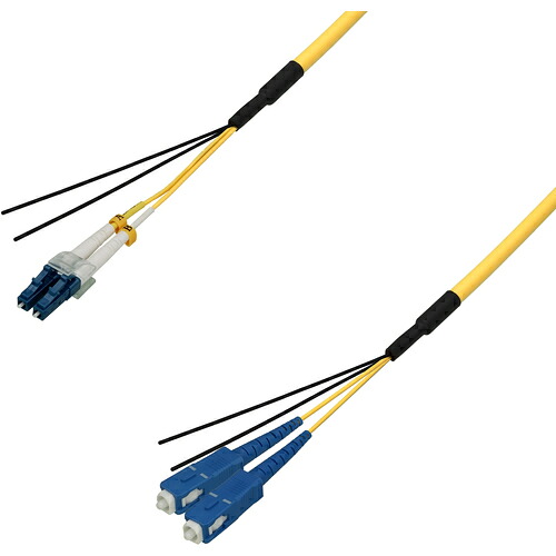 ダイヤトレンド　シングルモード光ファイバーケーブル（ＬＣ－ＳＣ）２芯＜屋内用（補強）＞９ｍ　【品番：DFC-SMDLCSC-RMT21(9M)】