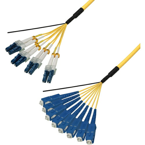 ダイヤトレンド シングルモード光ファイバーケーブル(LC-SC)8芯<屋内用(補強)>6m 【品番:DFC-SMDLCSC-RMT81(6M)】