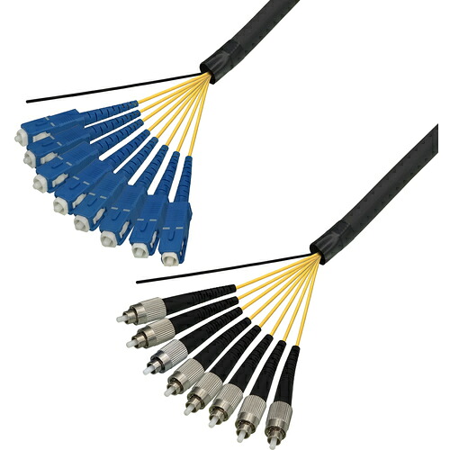 ダイヤトレンド　シングルモード光ファイバーケーブル（ＳＣ－ＦＣ）８芯＜屋外用（補強）ＬＡＰシース＞９ｍ　【品番：DFC-SMSCFC-FDL81(9M)】 32,189円