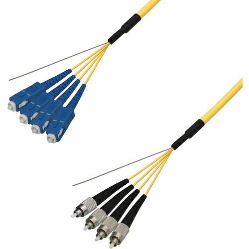 ダイヤトレンド　シングルモード光ファイバーケーブル（ＳＣ－ＦＣ）４芯＜屋内用（補強）＞１０ｍ　【品番：DFC-SMSCFC-RMT41(10M)】
