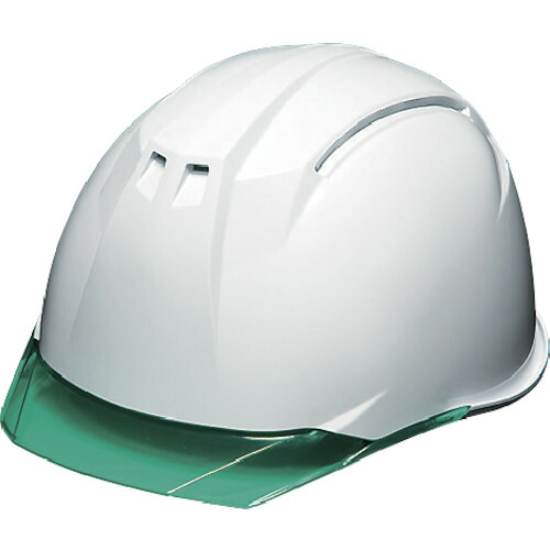 ★ＤＩＣプラスチック　ＤＩＣ　透明バイザーヘルメット　ＡＡ１１ＥＶＯ&minus;Ｃ　ＫＰ　白／グリーン　【品番：AA11EVO-C-HA6-KP-W/G】｜住設プロ　店