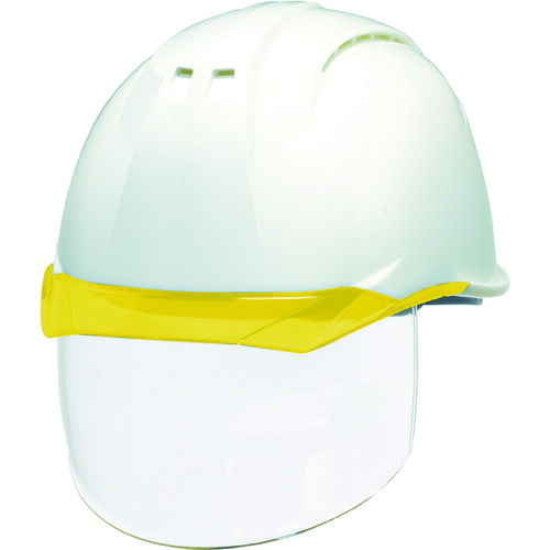 ＤＩＣプラスチック　ＤＩＣ　透明バイザーヘルメット（シールド面付）　ＡＰ１１ＥＶＯ&minus;ＣＳＷ　ＫＰ　白／オレンジ　【品番：AP11EVO-CSW-HA6-KP-W/O】｜住設プロ　店