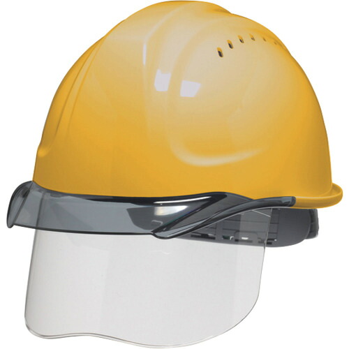 ★DICプラスチック DIC SYA−CSV型ヘルメット 黄/スモーク HA2内装KP付 【品番:SYA-CSV-HA2-KP-Y/S】|住設プロ 店