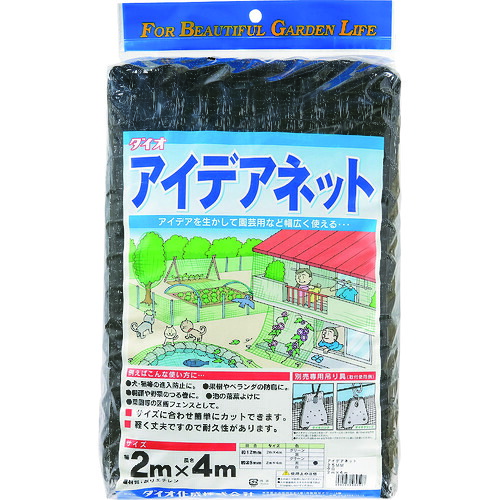 イノベックス（Dio）　アイデアネット　黒　目合い２５ｍｍ　２ｍ×４ｍ　【12個】　【品番：460507】