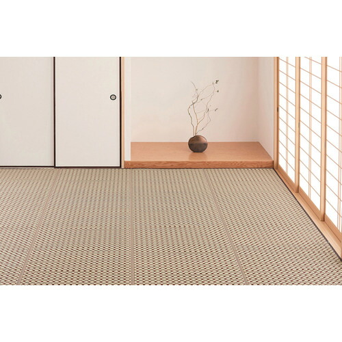 萩原 洗えるい草風引っ敷き ルイス 赤銅色 日本の首都間６畳 ２６１×３５２ 【品番：81947460】