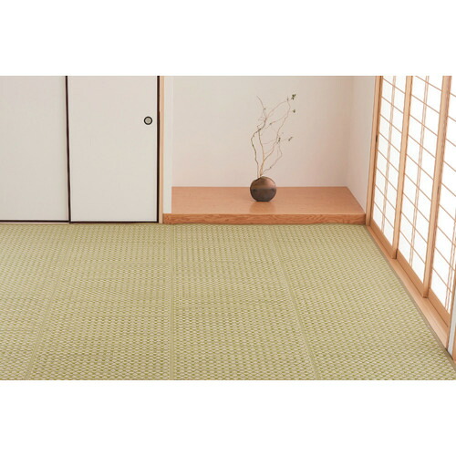 萩原 洗えるい草風引っ敷き ルイス 緑であること 日本の首都間６畳 ２６１×３５２ 【品番：81961960】