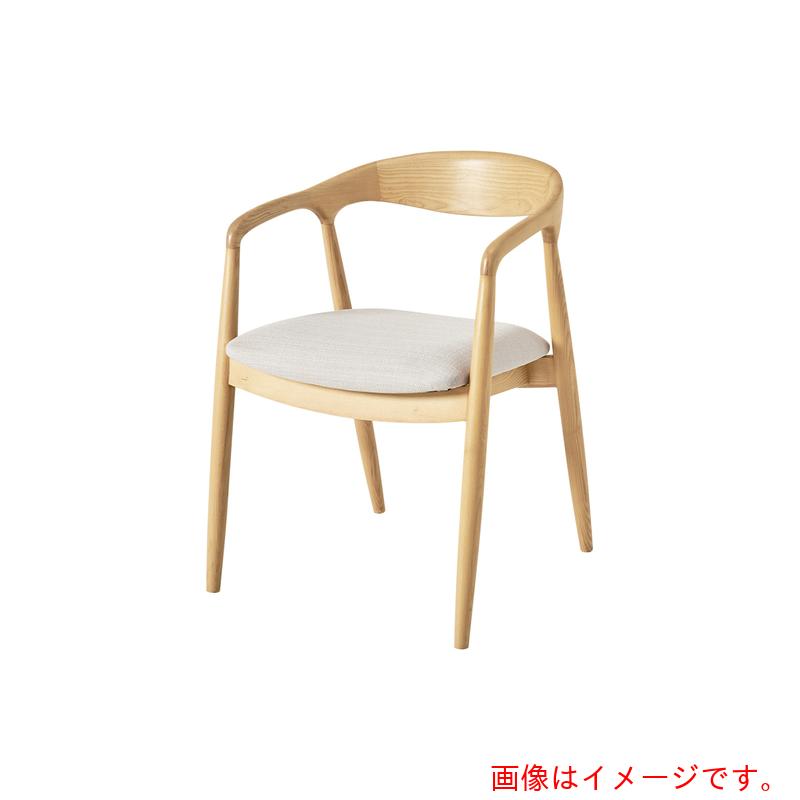 萩原 ダイニングチェア 2脚セット アッシュ 無垢材 張地:ポリエステル/座面:ベージュ色 完成品 【品番:VC-7000-NABE】