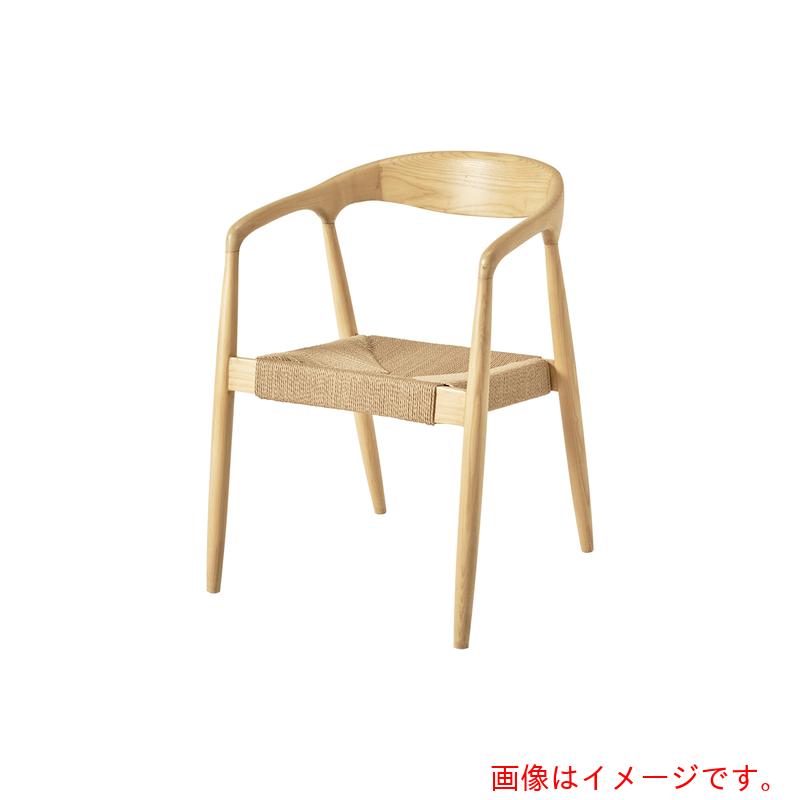 萩原　ダイニングチェア　２脚セット　アッシュ　無垢材　張地：ロープ／座面：ナチュラル色　完成品　【品番：VC-7000-NAPC】
