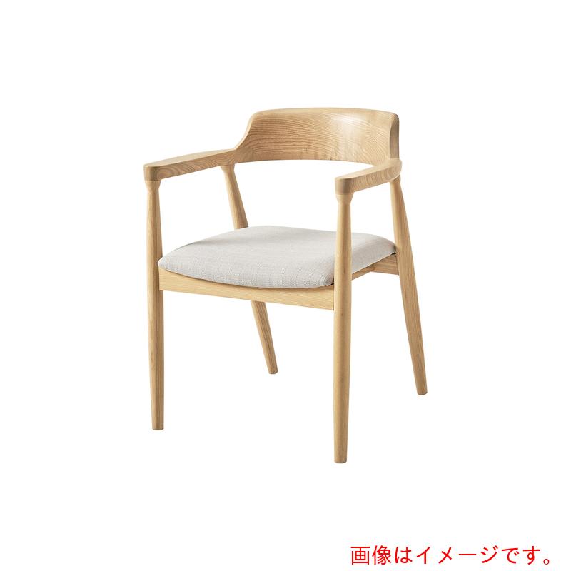 萩原 ダイニングチェア 2脚セット アッシュ 無垢材 張地:ポリエステル/座面:ベージュ色 完成品 【品番:VC-7002-NABE】