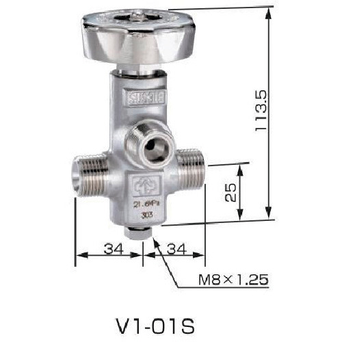 ヤマト産業　ネックバルブ　ステンレス製　　Ｖ１&minus;０１Ｓ　【品番：V1-01S】｜住設プロ　店 27,695円