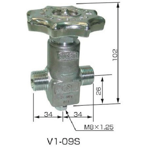 ヤマト工業 のど首弁膜 ステンレス鋼製  Ｖ１－０９Ｓ－２ 冷ややかさ用引っ切り無い弁 【品番：V1-09S-2】