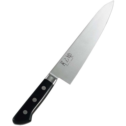 江部松商事　EBM　角三郎　ハイカーボン１０Ａ　ツバ付パッカー柄　牛刀　１８ｃｍ　【品番：1251900】｜住設プロ　店