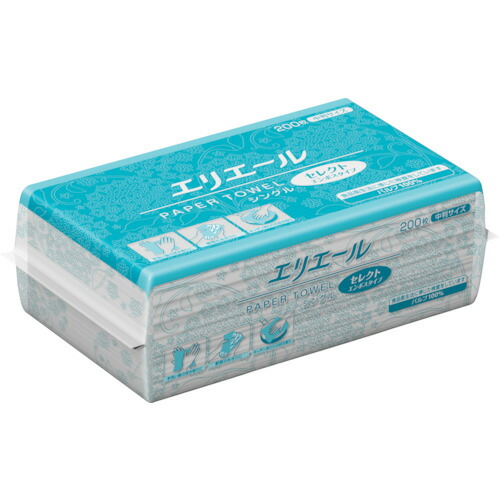EBS エリ叫び泣き ペーパータオル セレクトエンボスタイプ シングル中判 【品番：823389】 日用品雑貨・文房具・手芸-日用消耗品