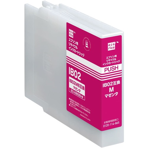 エコリカ（ecorica）　ＩＢ０２ＭＢ互換リサイクルカートリッジＬサイズ　マゼンタ　【品番：ECI-EIB02B-M】 10,516円