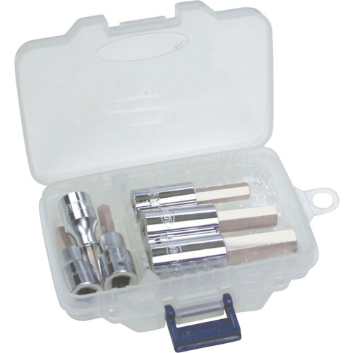 【メール便対応】エイト　EIGHT　六角ソケットビット標準寸法（差込角６．３５ｍｍ）６本セット　３～１０ｍｍ　【品番：41SB-S6】
