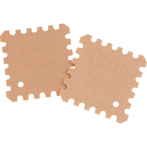 Elcometer　プラスチック製ウェットフィルム膜厚計　（５００枚入）　【品番：B154-1】