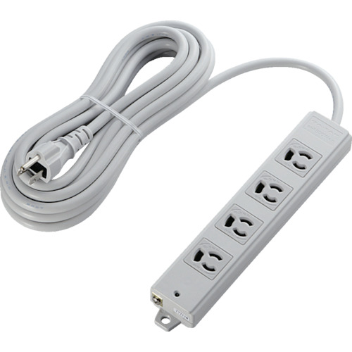 エレコム（ELECOM）　ＲｏＨＳ対応　３Ｐ　抜け止　マグネット　４個口　５．０ｍ　グレー　【品番：T-WRM3450LG/RS】