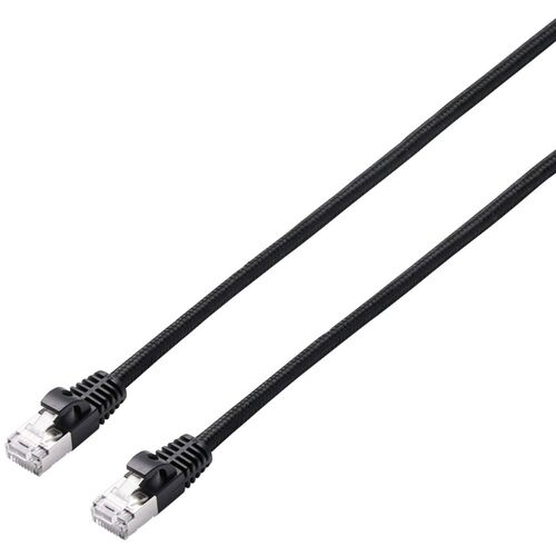 エレコム（ELECOM）　ＬＡＮケーブル　ＣＡＴ８　メッシュ　７．０ｍ　ブラック　【品番：LD-OCM/BK70】