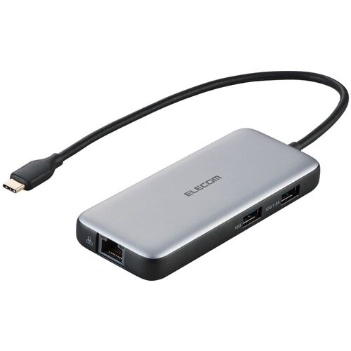 エレコム（ELECOM）　Ｔｙｐｅ－Ｃ　ドッキングステーション　ＵＳＢ　ＰＤ対応　シルバー　【品番：DST-C27SV】