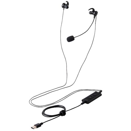 エレコム（ELECOM） 有線イヤホンヘッドセット デュアルマイクノイズリダクション ＵＳＢ－Ａ 両耳 黒いこと 【品番：HS-EP101UNCBK】