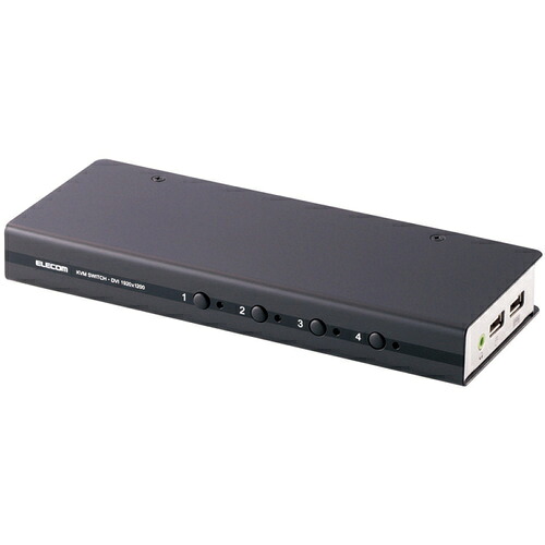 エレコム（ELECOM） マイコンうつり変わり器／ＤＶＩ相応う／ＢＯＸ型／４界面 【品番：KVM-DVHDU4】
